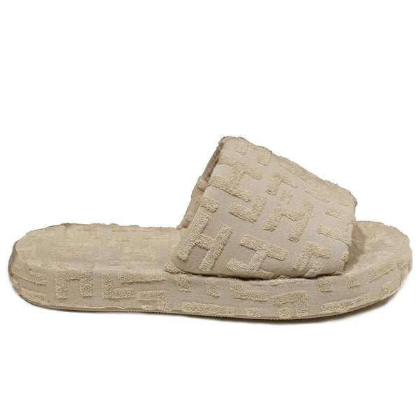 Beige Baumwolle Frauen Sandale