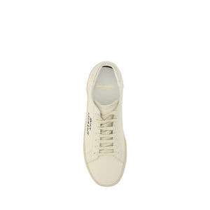 Weiße Gummisohle Sneakers mit niedrigem Schaft