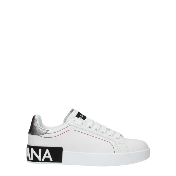 Weiße Sneakers aus Leder mit niedrigem Schaft