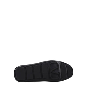 Schwarze Leder Slipper