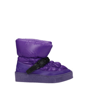 Lila Polyester-Stiefeletten