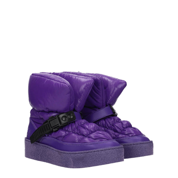 Lila Polyester-Stiefeletten