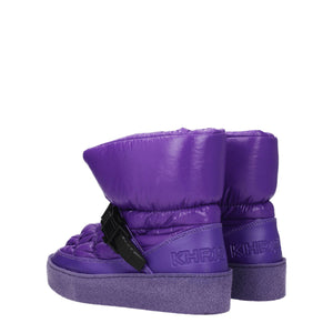 Lila Polyester-Stiefeletten