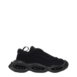 Schwarzer Stoff Chunky Sneakers