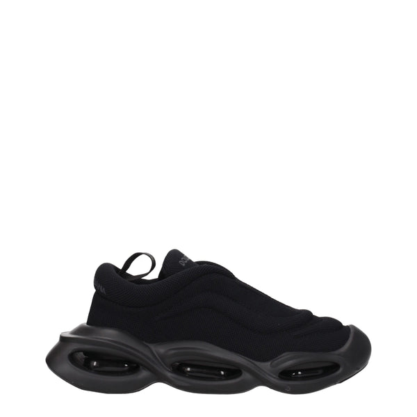 Schwarzer Stoff Chunky Sneakers
