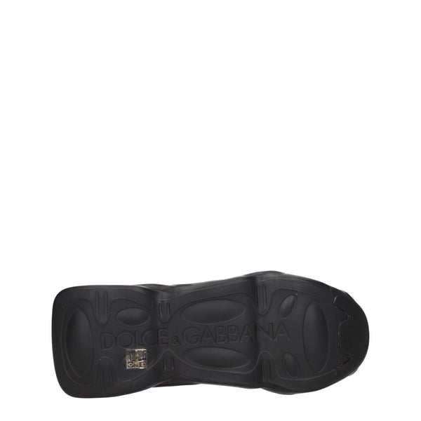 Schwarzer Stoff Chunky Sneakers