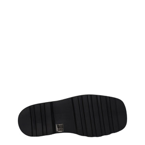 Schwarze Leder Oxfords und Derbies