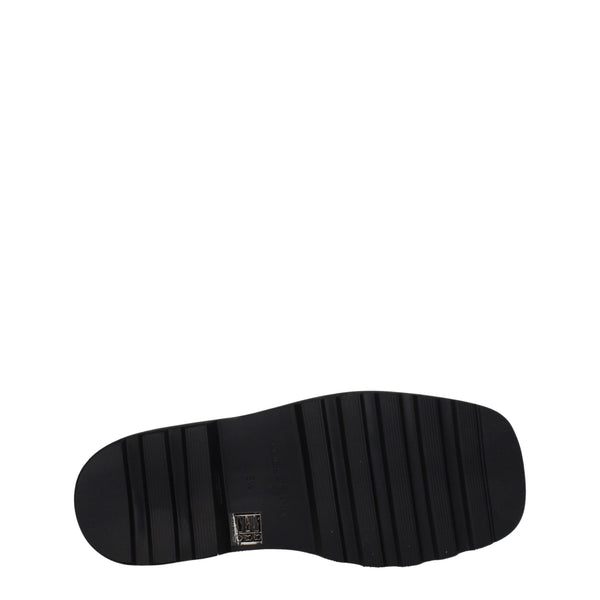 Schwarze Leder Oxfords und Derbies