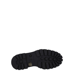 Schwarze Lederstiefeletten