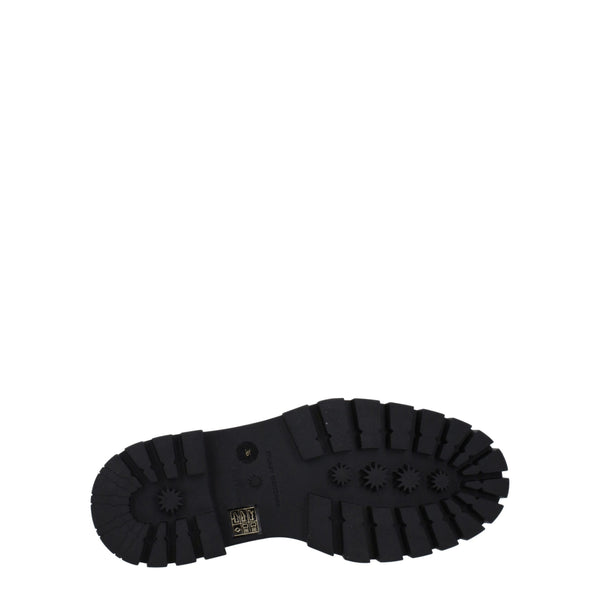 Schwarze Lederstiefeletten