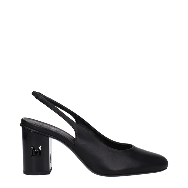 Schwarze Lederpumps