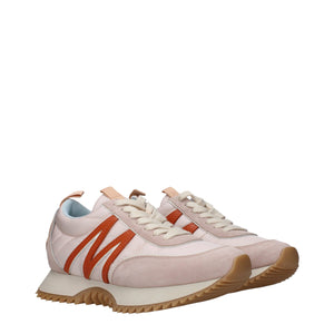 Rosa Stoff Chunky Sneakers