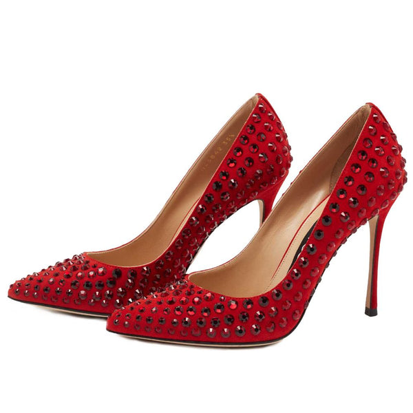 Rote Pumps aus Kalbsleder