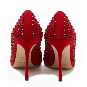 Rote Pumps aus Kalbsleder