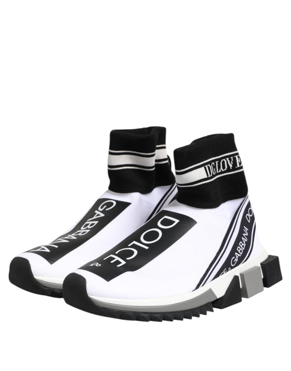 Weiß Schwarz Sorrento Socken Sneakers Schuhe