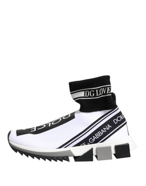 Weiß Schwarz Sorrento Socken Sneakers Schuhe