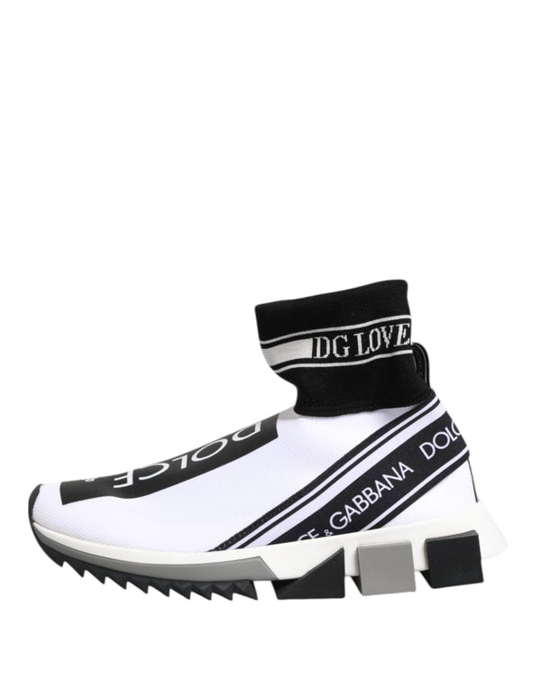 Weiß Schwarz Sorrento Socken Sneakers Schuhe