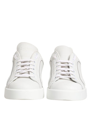 Weiß Gold Leder Low Top Sneakers Schuhe
