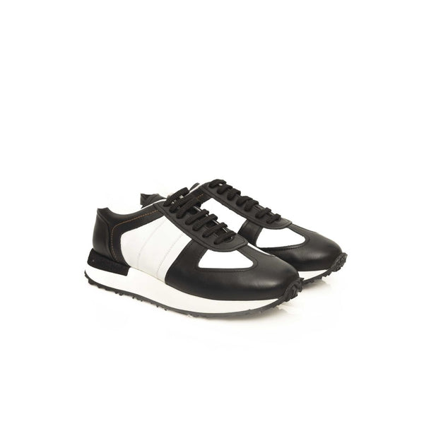 Schwarzes Kalbsleder Herren Sneaker