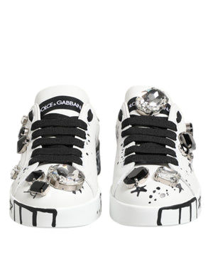 Weiß Portofino Kristall Turnschuhe Schuhe