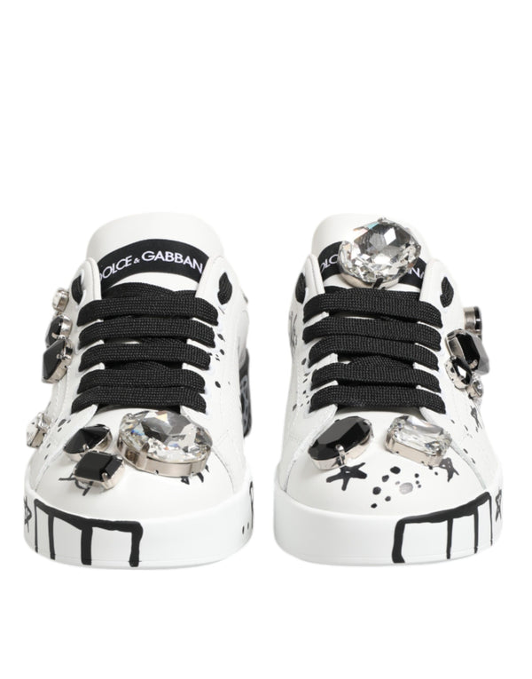 Weiß Portofino Kristall Turnschuhe Schuhe