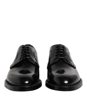 Schwarze Kalbsleder Schnürschuhe