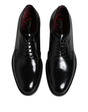 Schwarze Kalbsleder Schnürschuhe