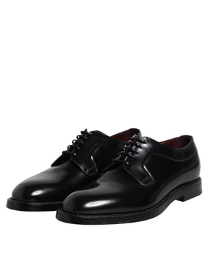 Schwarze Kalbsleder Schnürschuhe
