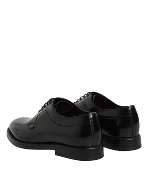 Schwarze Kalbsleder Schnürschuhe