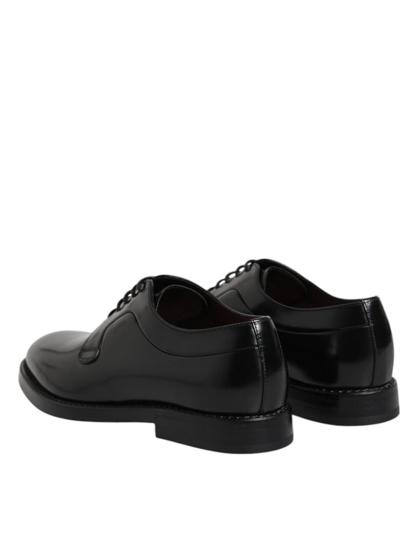 Schwarze Kalbsleder Schnürschuhe