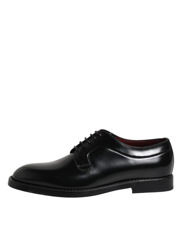 Schwarze Kalbsleder Schnürschuhe