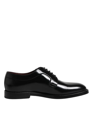 Schwarze Kalbsleder Schnürschuhe