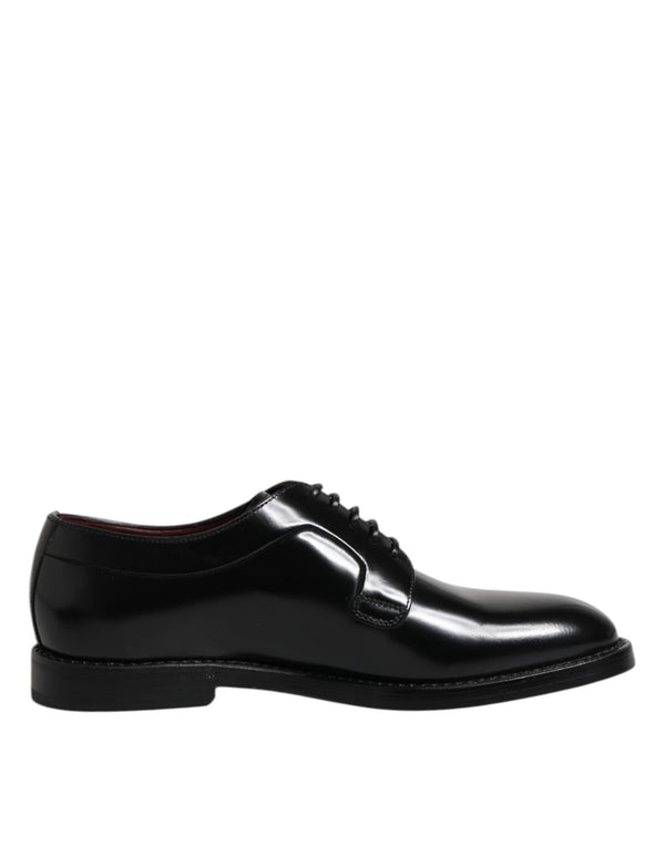 Schwarze Kalbsleder Schnürschuhe