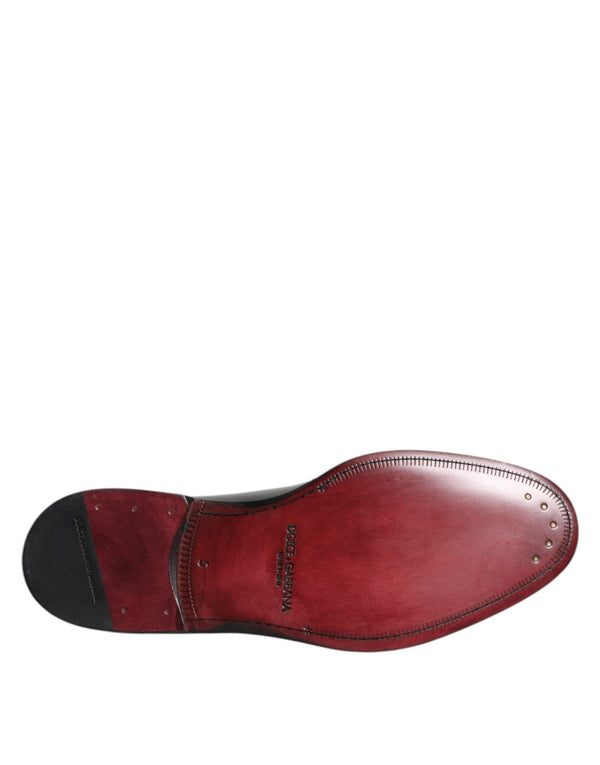 Schwarze Kalbsleder Schnürschuhe