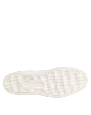 Weiß Crown Bee Leder Low Top Turnschuhe Schuhe
