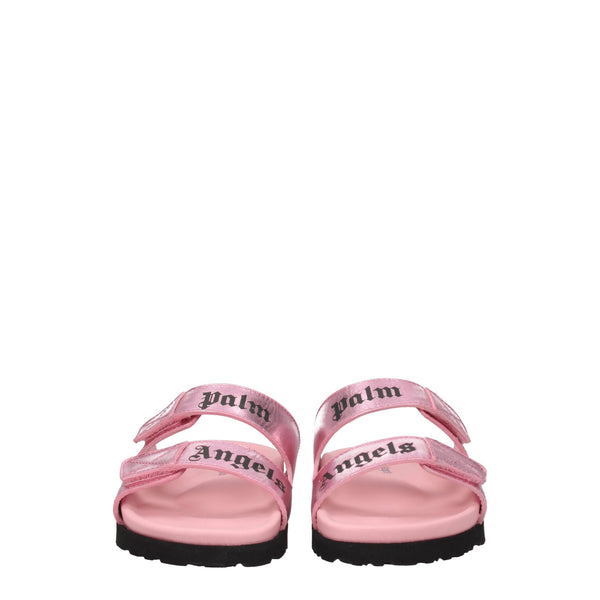 Rosa Lederpantoffeln Sandalen