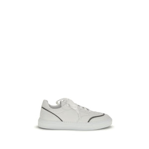 Weiße Kalbshaut Bos Taurus Sneakers mit niedrigem Schaft