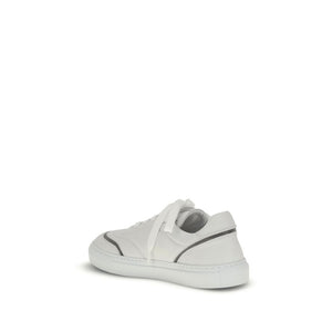 Weiße Kalbshaut Bos Taurus Sneakers mit niedrigem Schaft