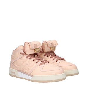 Rosa High-Top Sneaker aus Nylon