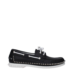 Schwarze Leder Slipper