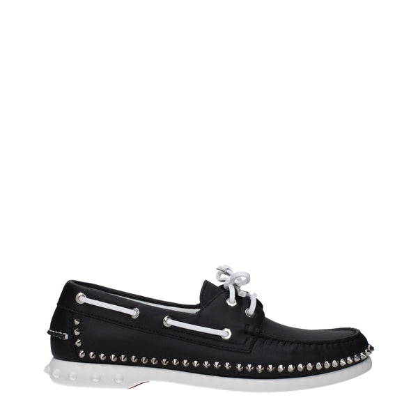 Schwarze Leder Slipper