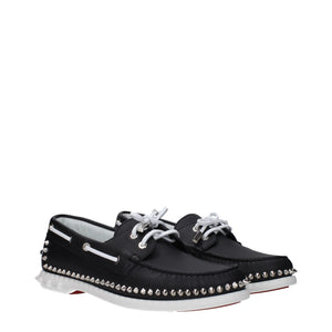 Schwarze Leder Slipper
