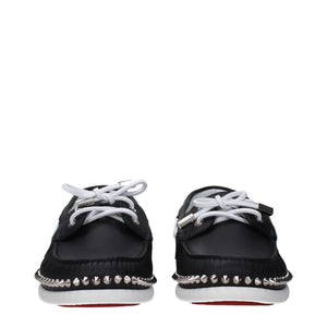 Schwarze Leder Slipper