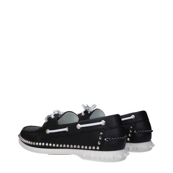 Schwarze Leder Slipper