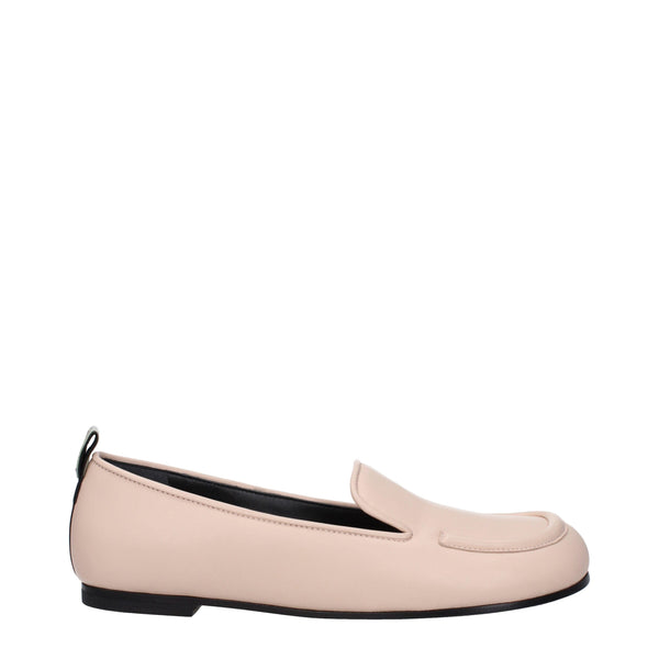 Rosa Leder Slipper