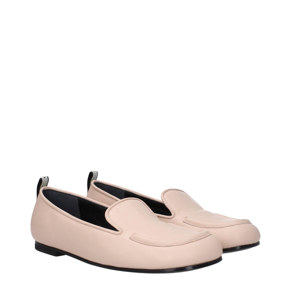 Rosa Leder Slipper