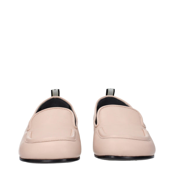 Rosa Leder Slipper