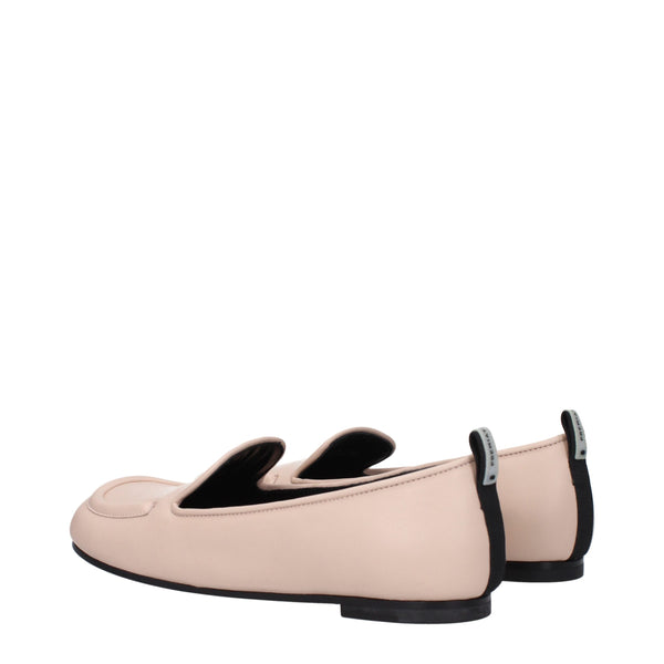 Rosa Leder Slipper