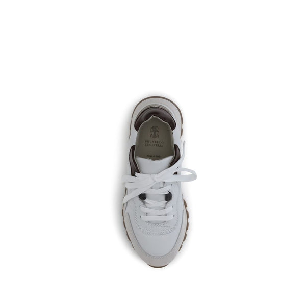 Weiße Leder-Sneaker für Sport und Freizeit