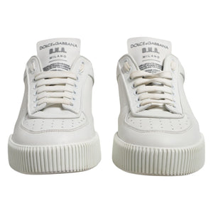 Weiß Miami Leder Low Top Männer Turnschuhe Schuhe